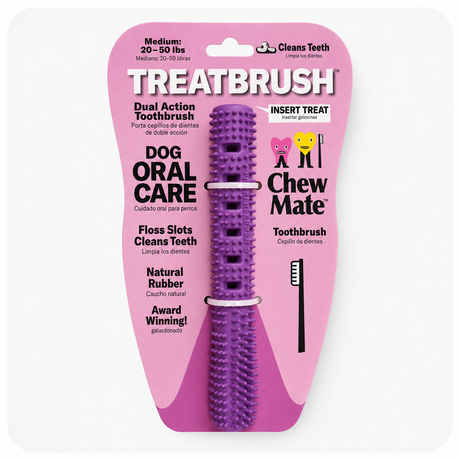 ChewMate TreatBrush Medium 中型犬潔牙玩具 20–50 lbs